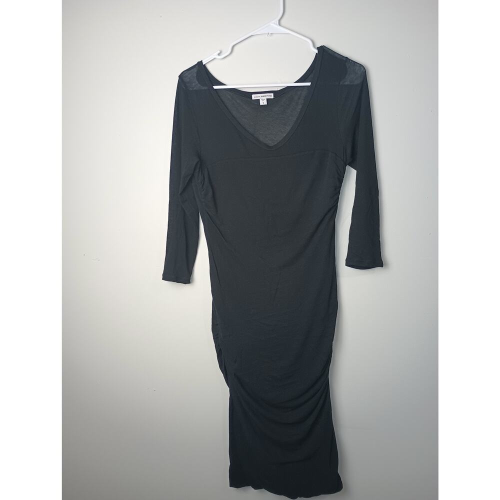 Standard James Perse Black Bodycon Dress Mini Women 2 Rouge Goth Holiday